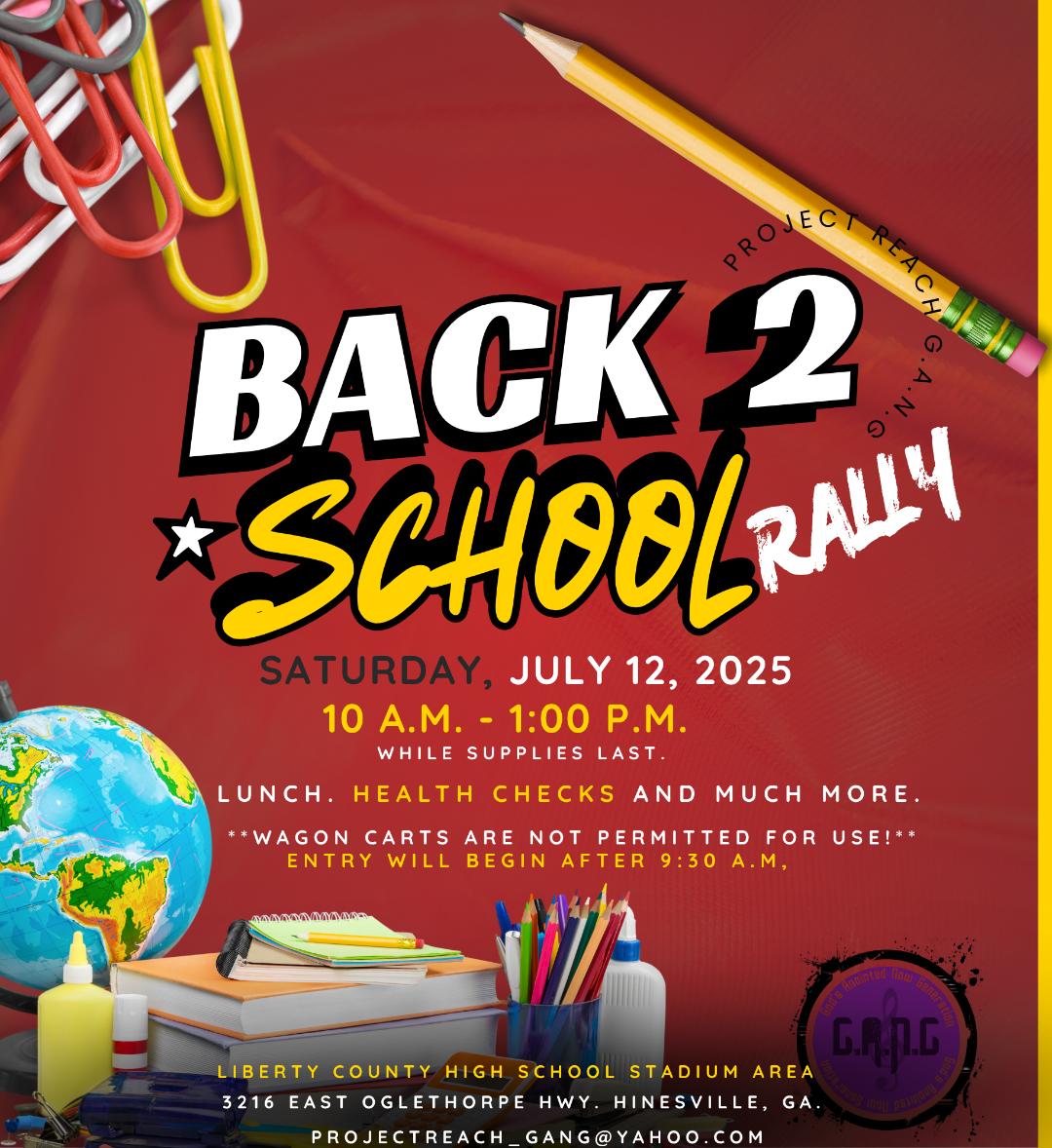 Back 2 School Rally Flyer