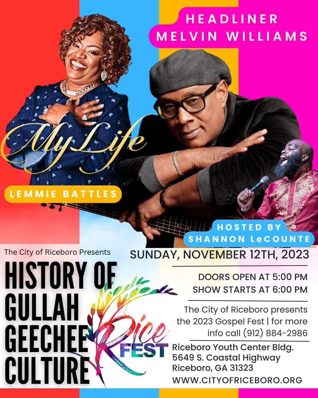 History of Gullah Geechee Culture - Sunday, November 12th
